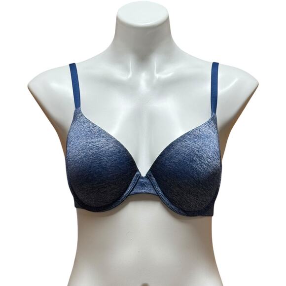 Victoria's Secret Other - Victoria's Secret Uplift Semi Demi Back Close Convertible Underwire Bra Blue 34D